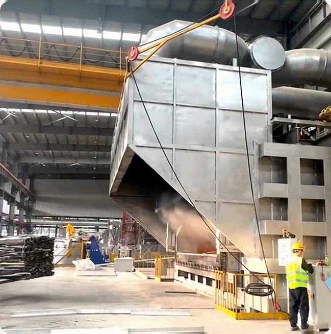 Dépoussiéreur dans une usine métallurgique